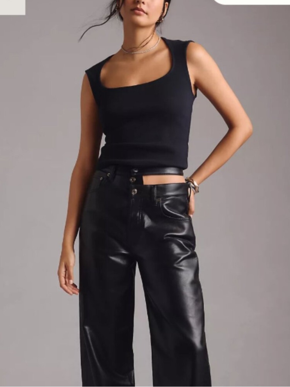 Maeve | Square Neck Tank in Black